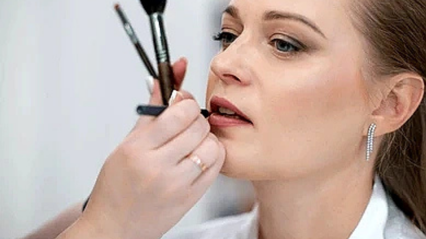 Bridal makeup close-up shot