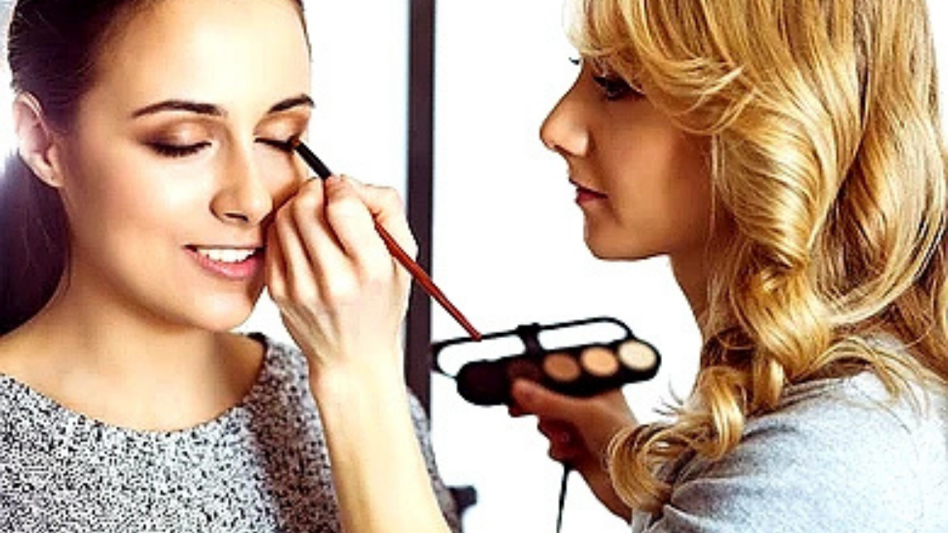 Bridal makeup before wedding ceremony