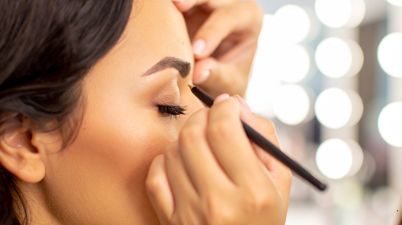 Close-up HD makeup showing natural skin finish